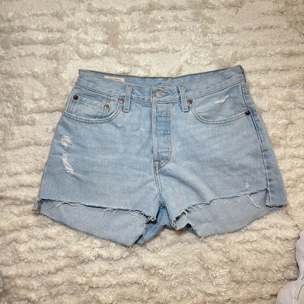 Levi’s Light Blue Denim Women Shorts